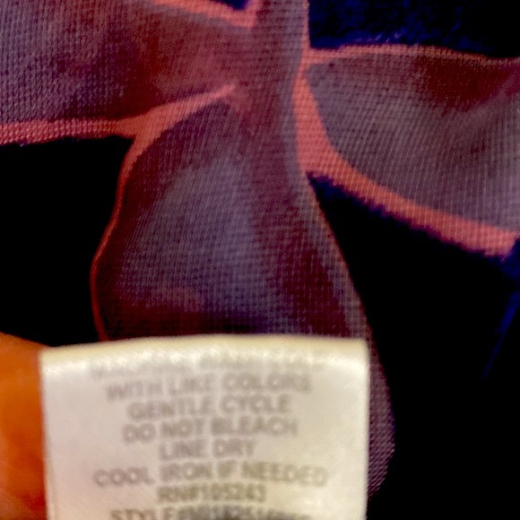 Bobeau burnout midnight blue velvet & lavender chiffon top - Picture 7 of 7